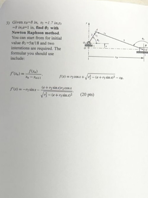 Given x B = 8 in , r 2 = 1 . 7 i n , r 3 = 8 i n