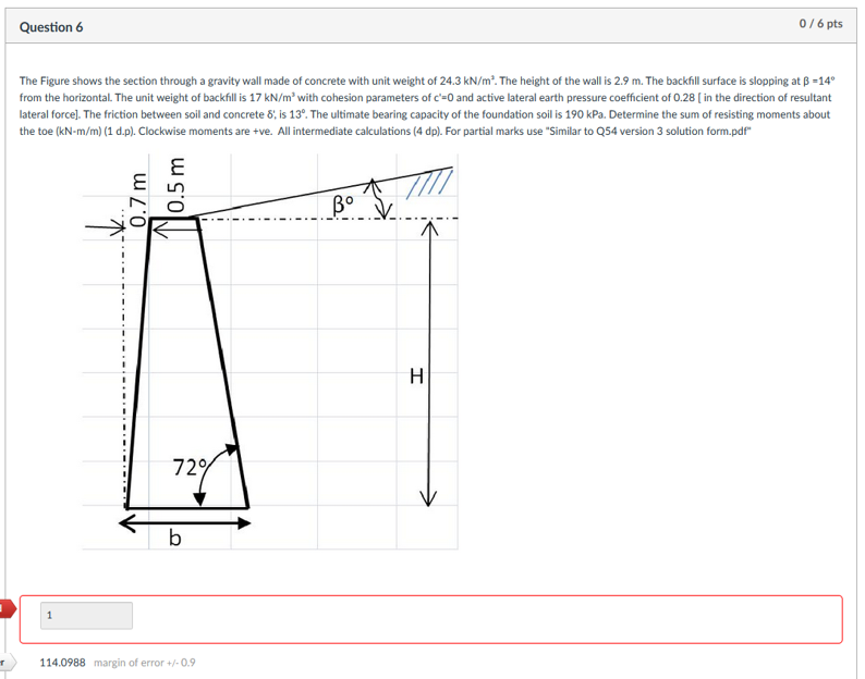 Question 6 The Figure shows the section through a