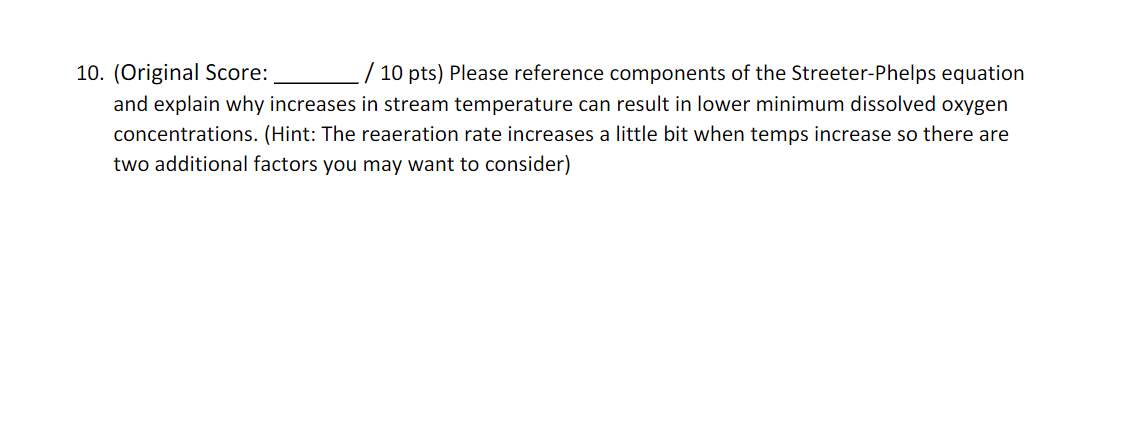 Please reference components of the Streeter -