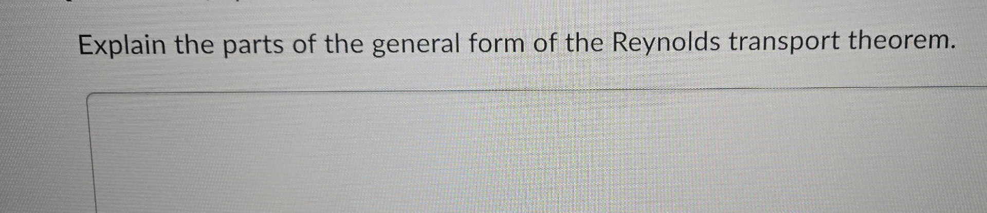 Explain the parts of the general form of the