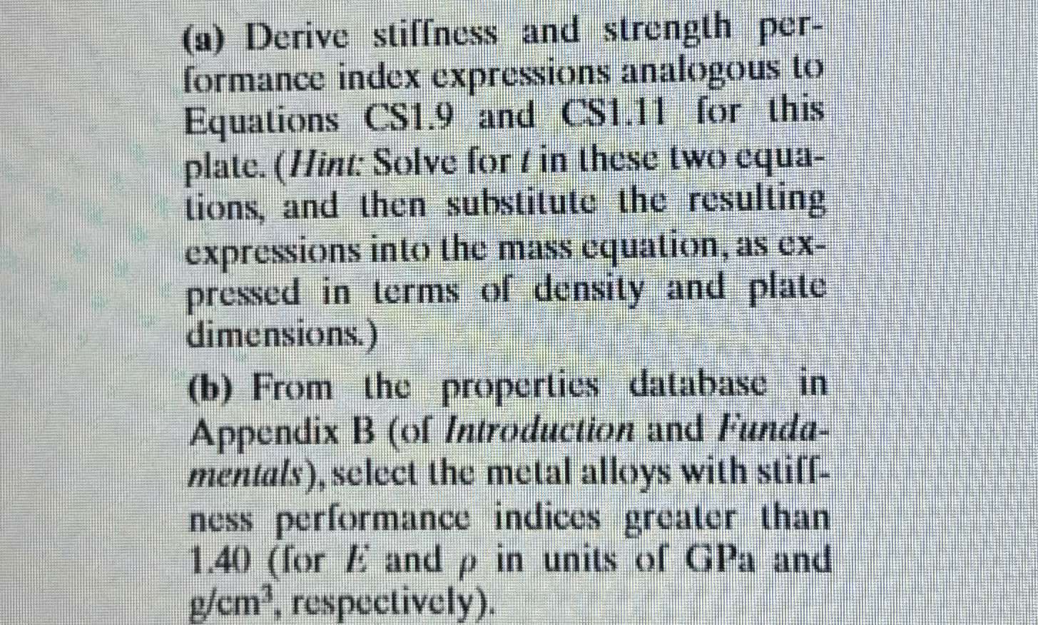 CS 1 . D 6 Consider the plate shown in the