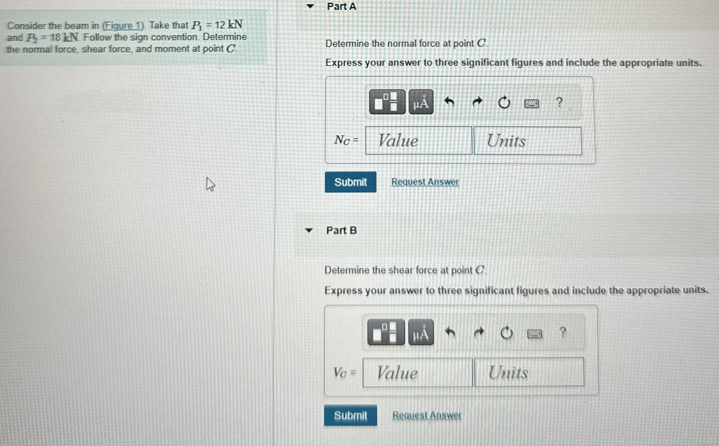 Consider the beam in ( Figure 1 ) . Take that P 1