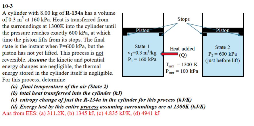 \ ( 1 0 - 3 \ ) A cylinder with 8 . 0 0 kg of \ (