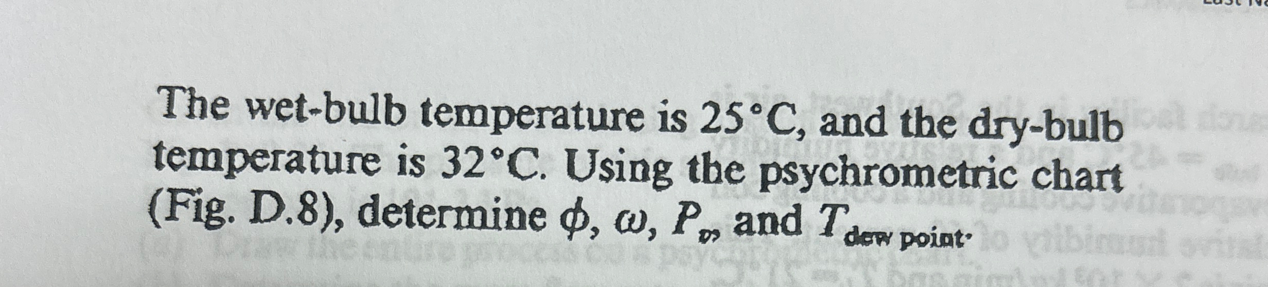 The wet - bulb temperature is 2 5 C , and the dry