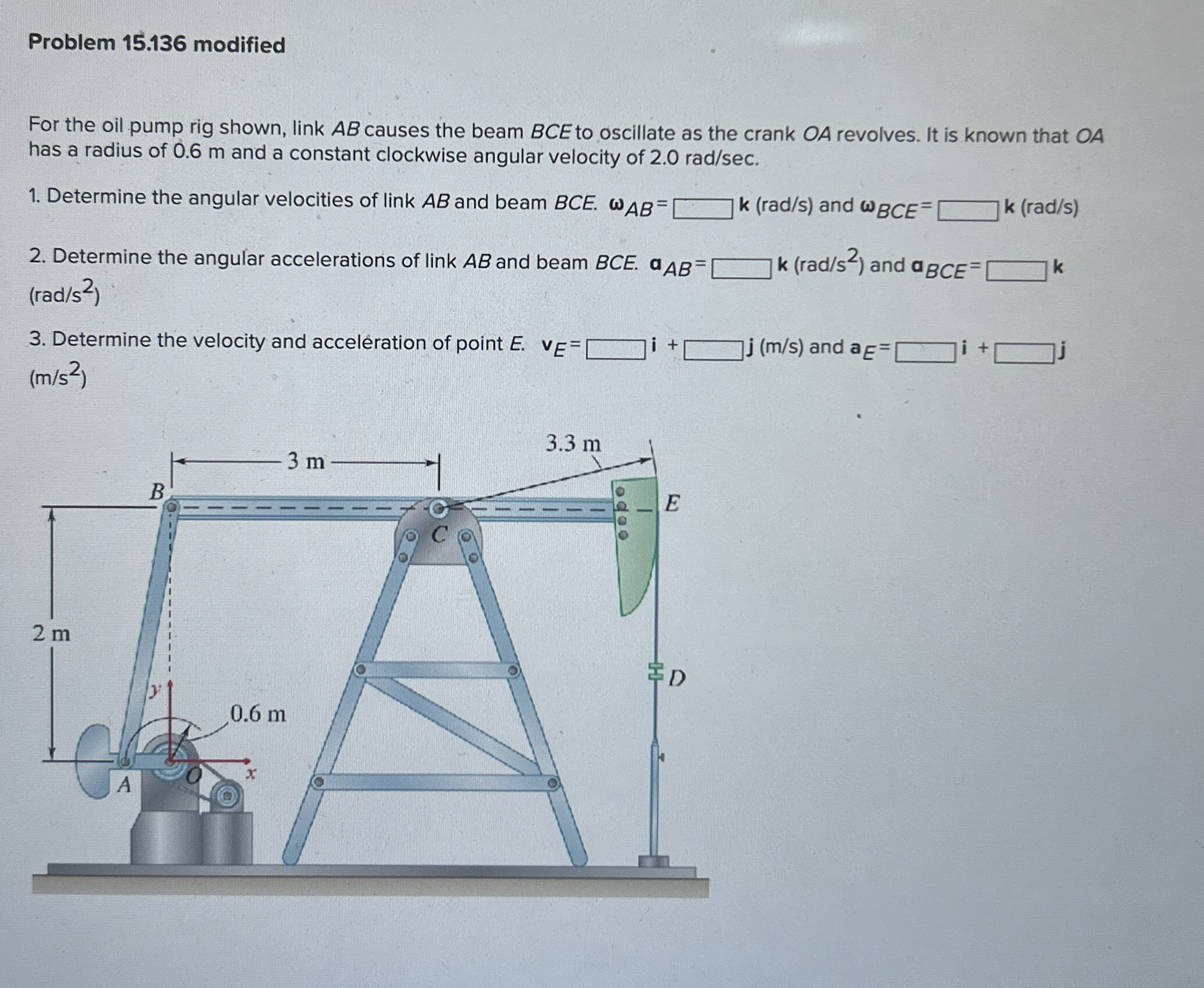 Problem 1 5 . 1 3 6 modified For the oil pump rig