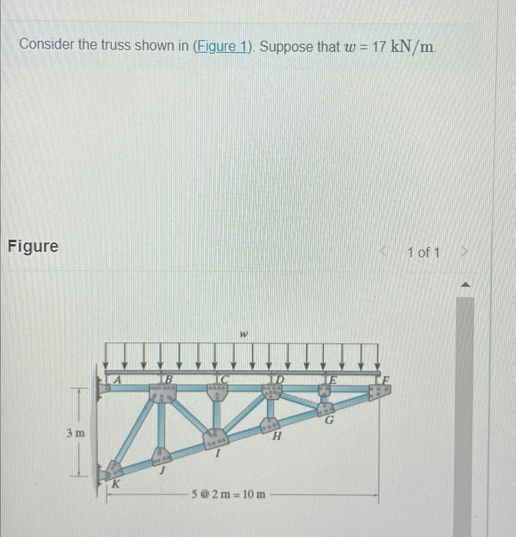 Consider the truss shown in ( Figure 1 ) .