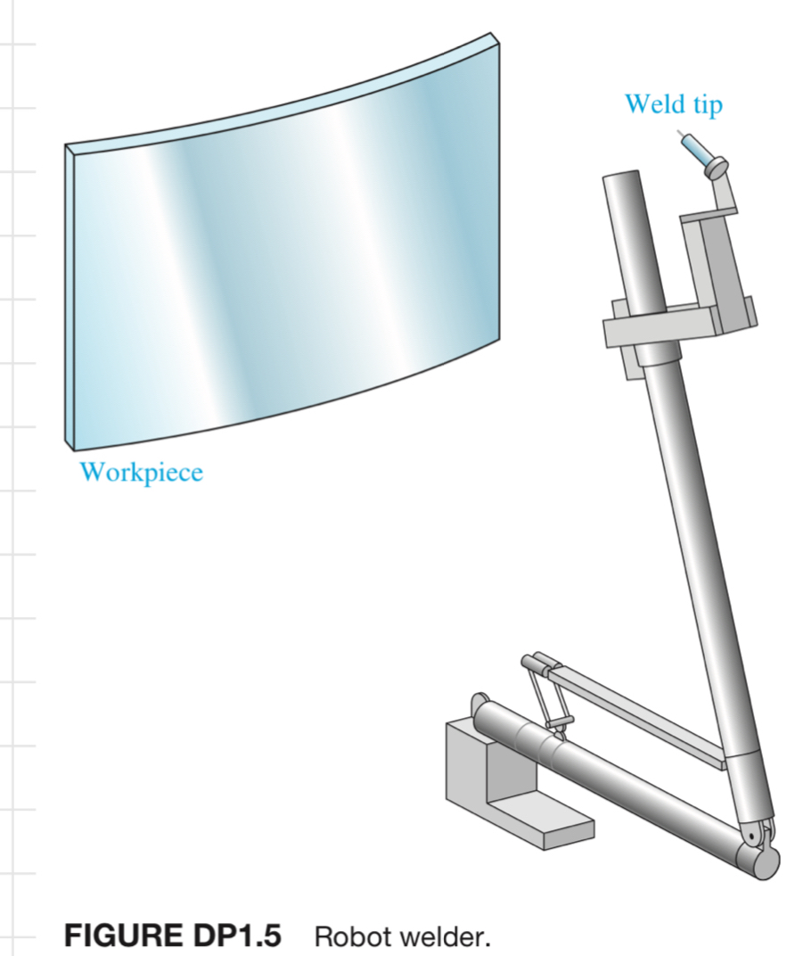 A large, braced robot arm for welding large
