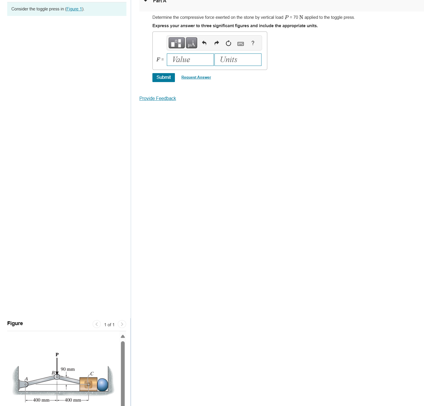 Consider the toggle press in ( Figure 1 ) .