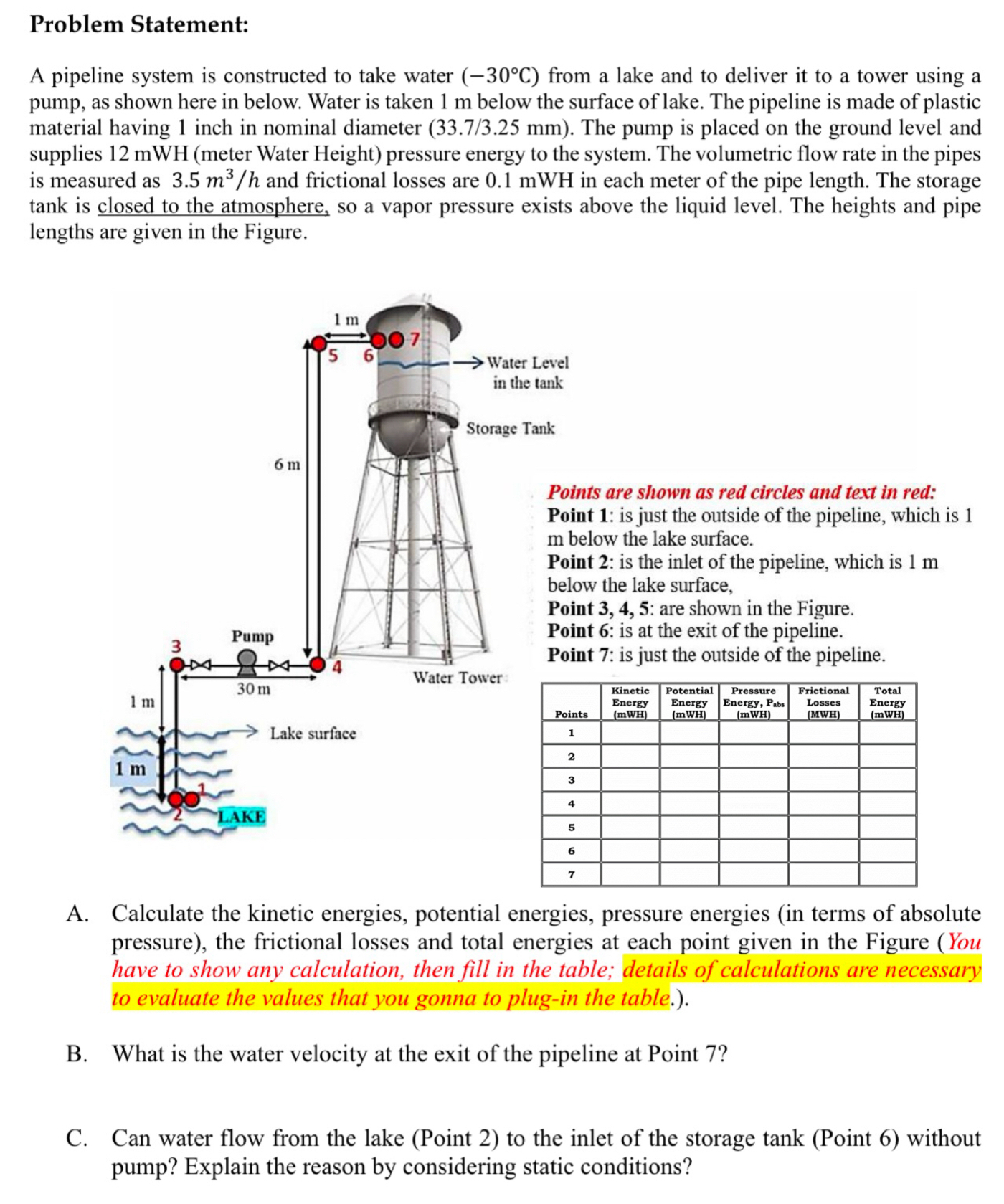 Problem Statement: A pipeline system is