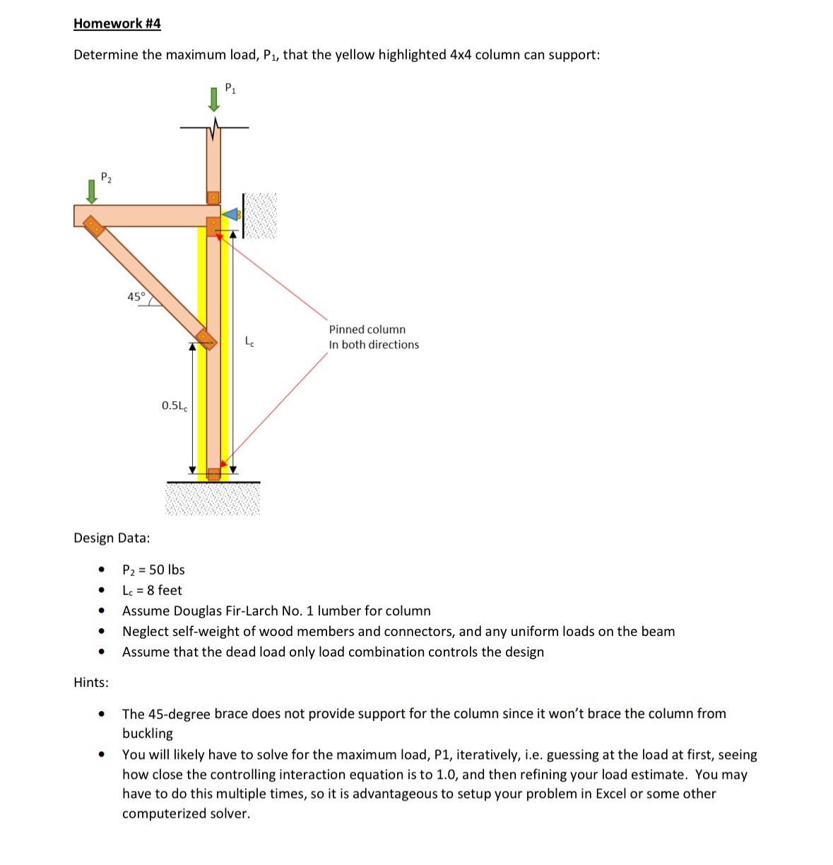 Homework# 4 Determine the maximum load, P 1 ,