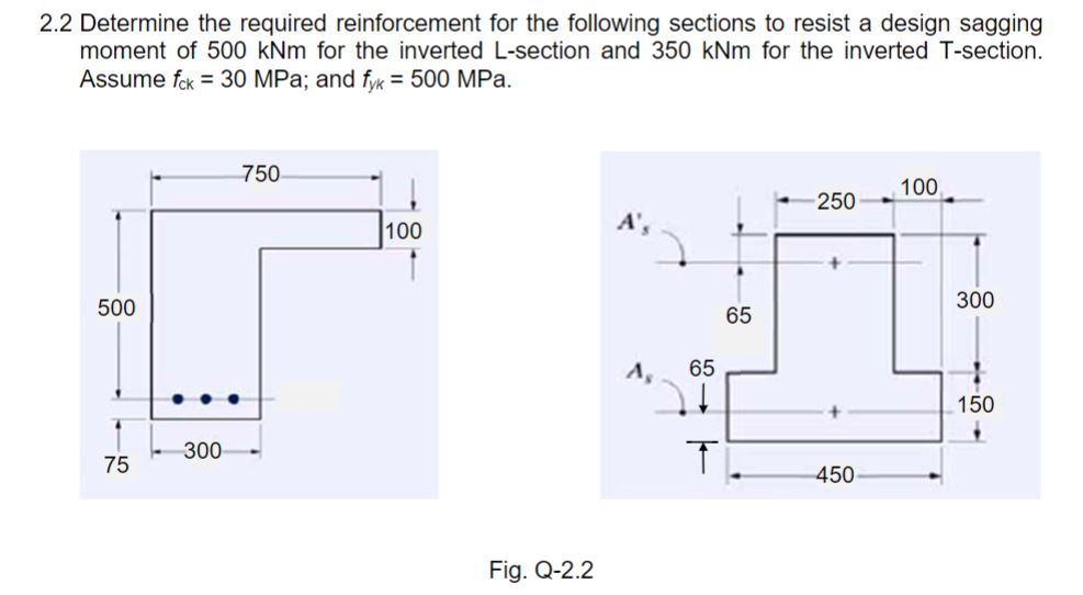 2 . 2 Determine the required reinforcement for