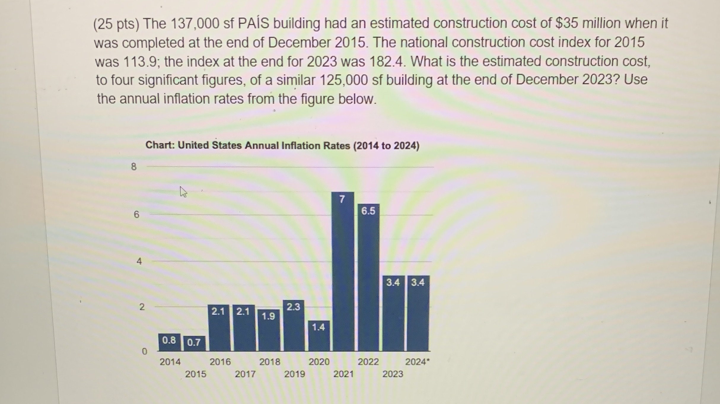( 2 5 pts ) The 1 3 7 , 0 0 0 sf PA S building