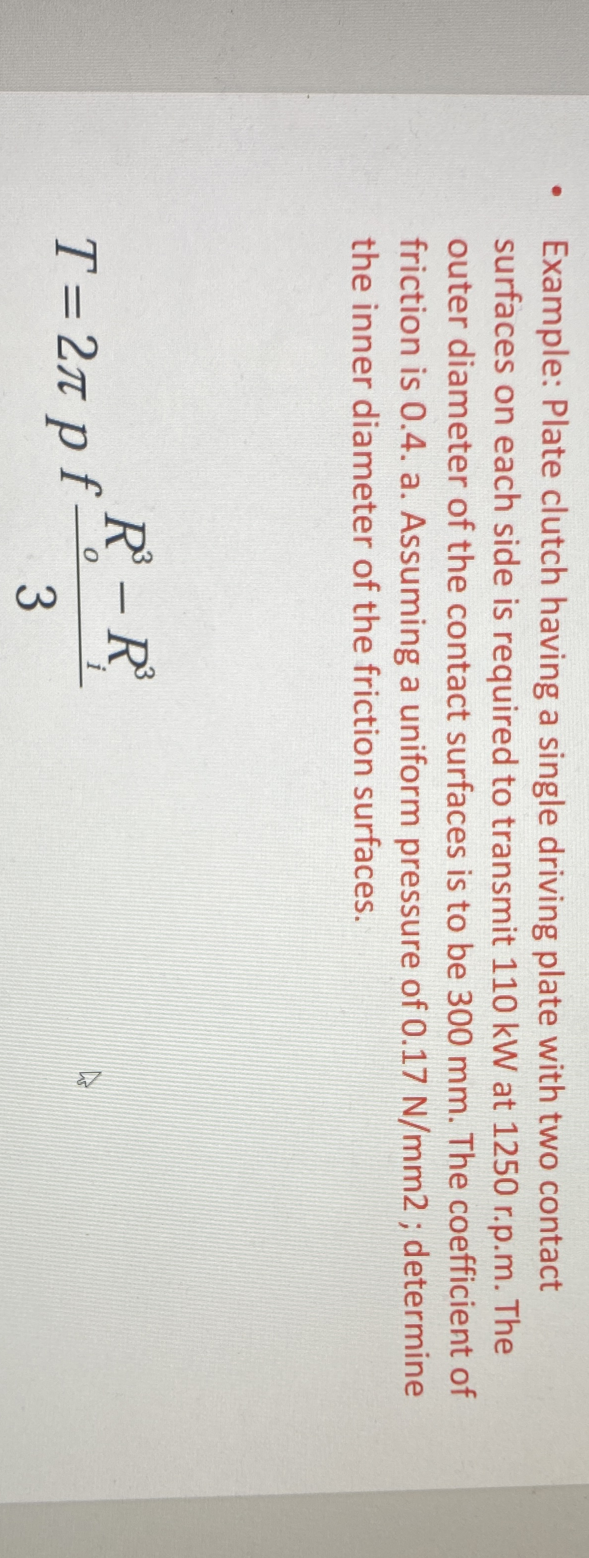 Example: Plate clutch having a single driving