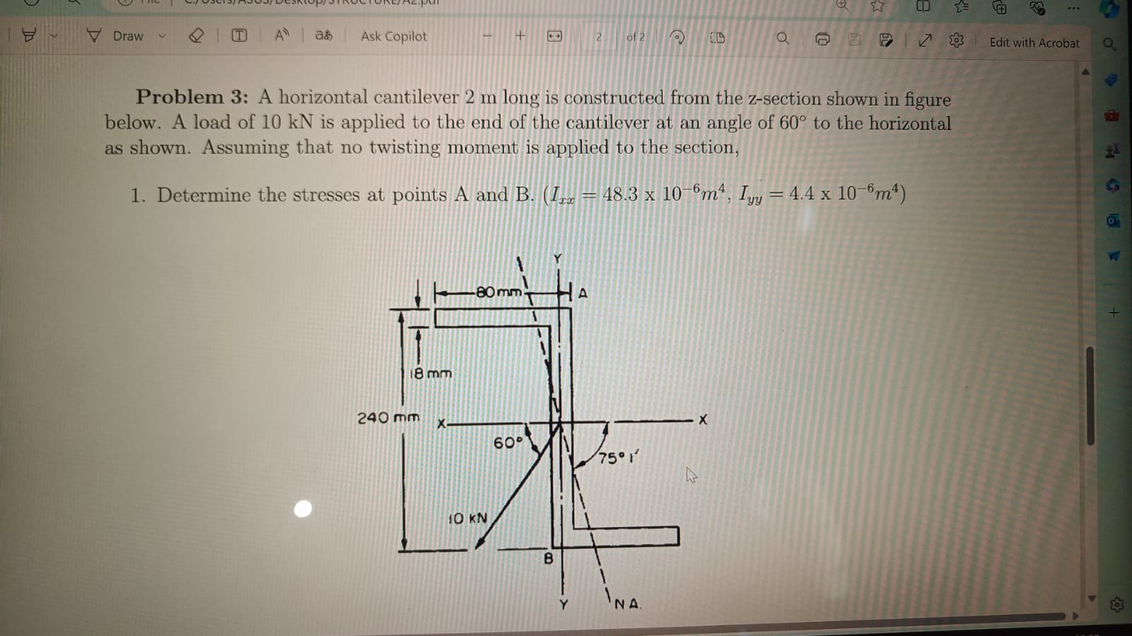 Draw Ask Copilot of 2 4 . 1 Edit with Acrobat