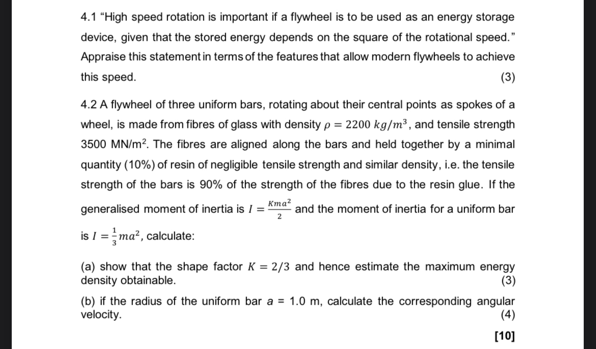 4 . 1 "High speed rotation is important if a