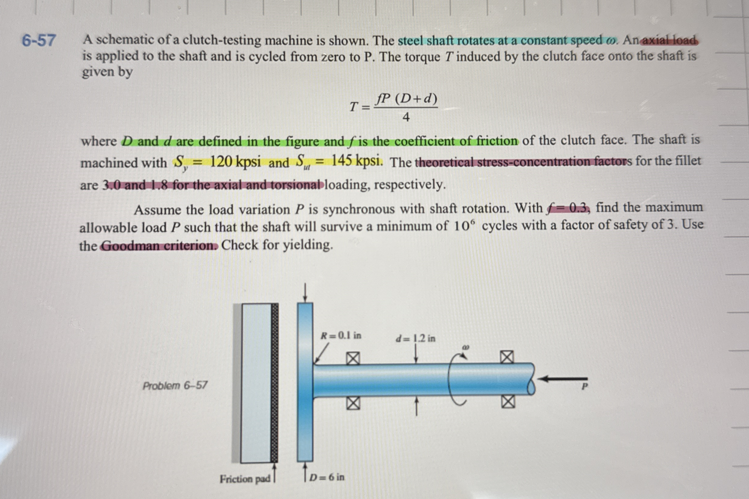 6 - 5 7 A schematic of a clutch - testing machine