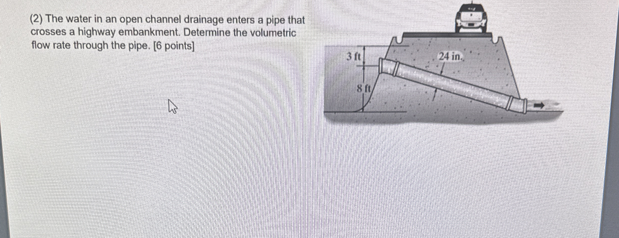 ( 2 ) The water in an open channel drainage