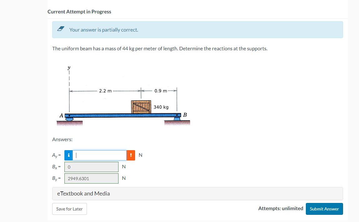 Current Attempt in Progress Your answer is