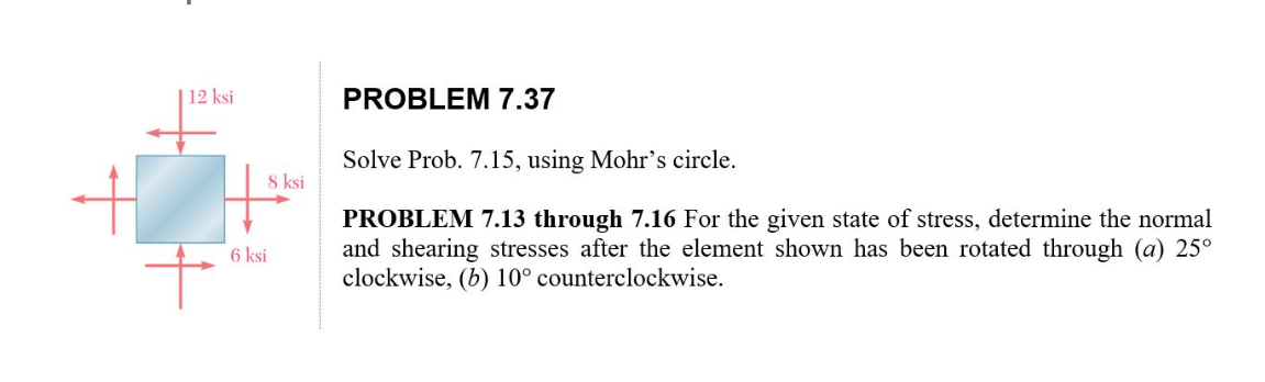 PROBLEM 7 . 3 7 Solve Prob. 7 . 1 5 , using
