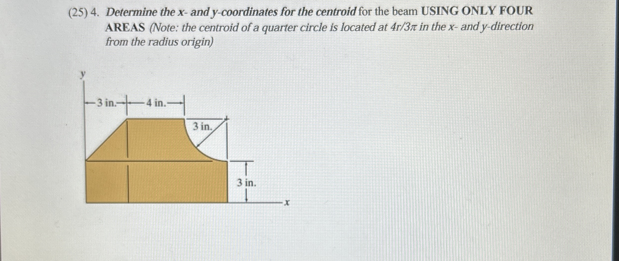 ( 2 5 ) 4 . Determine the x - and y - coordinates