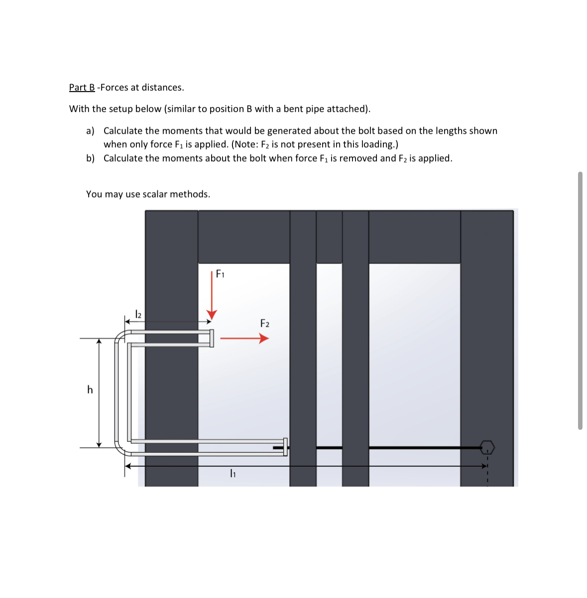 Part B - Forces at distances. With the setup