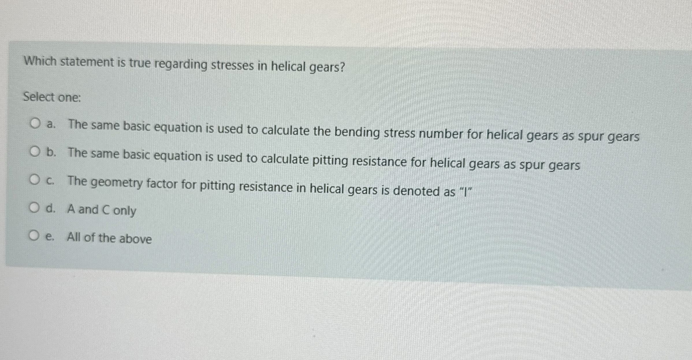 Which statement is true regarding stresses in