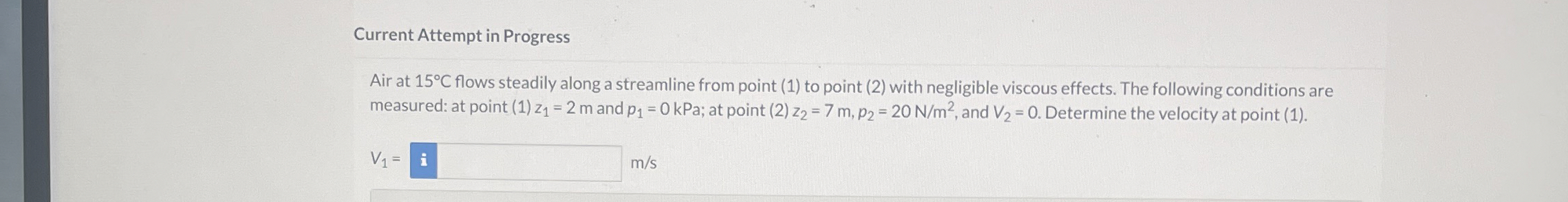 Current Attempt in Progress Air at 1 5 C flows