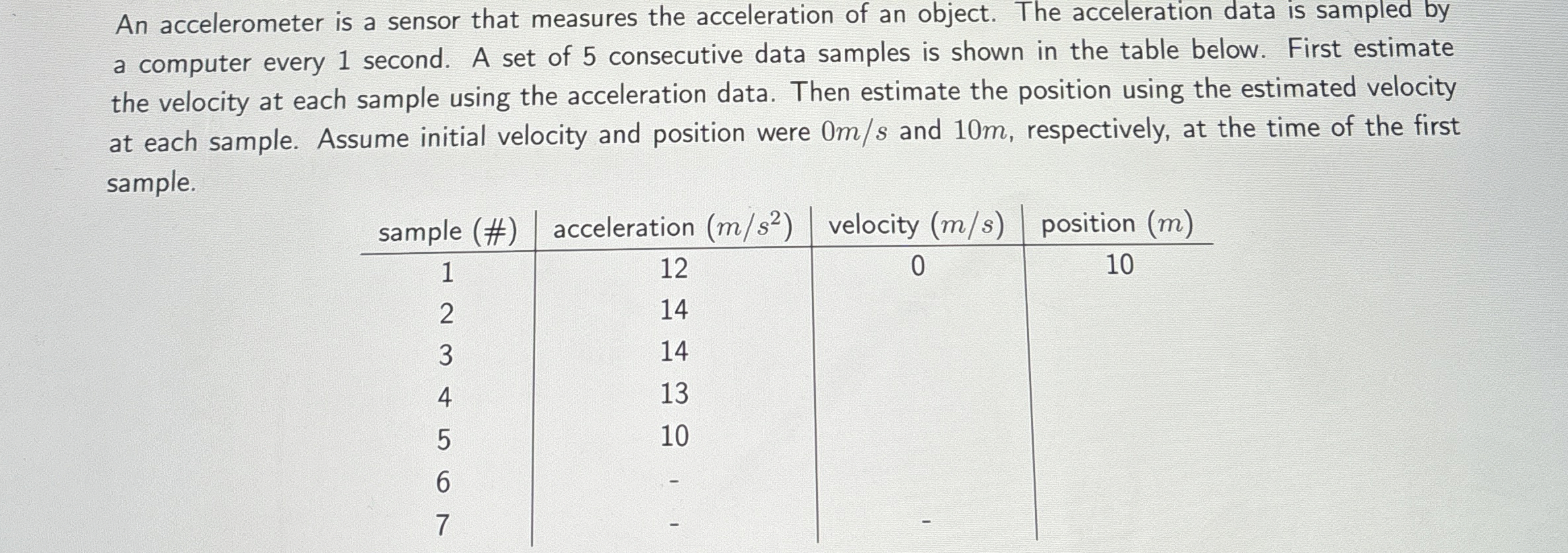 An accelerometer is a sensor that measures the