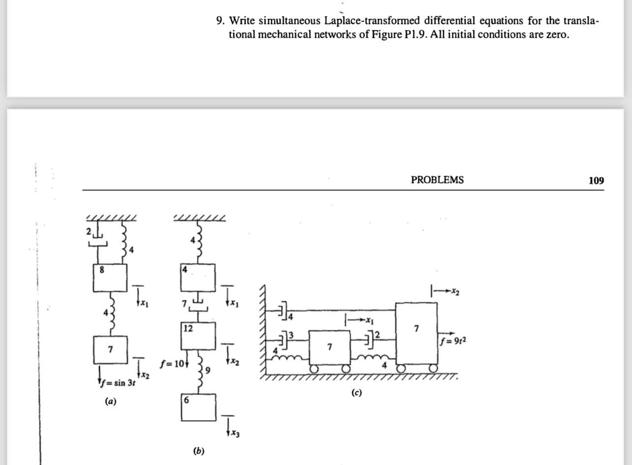 9 . Write simultaneous Laplace - transformed