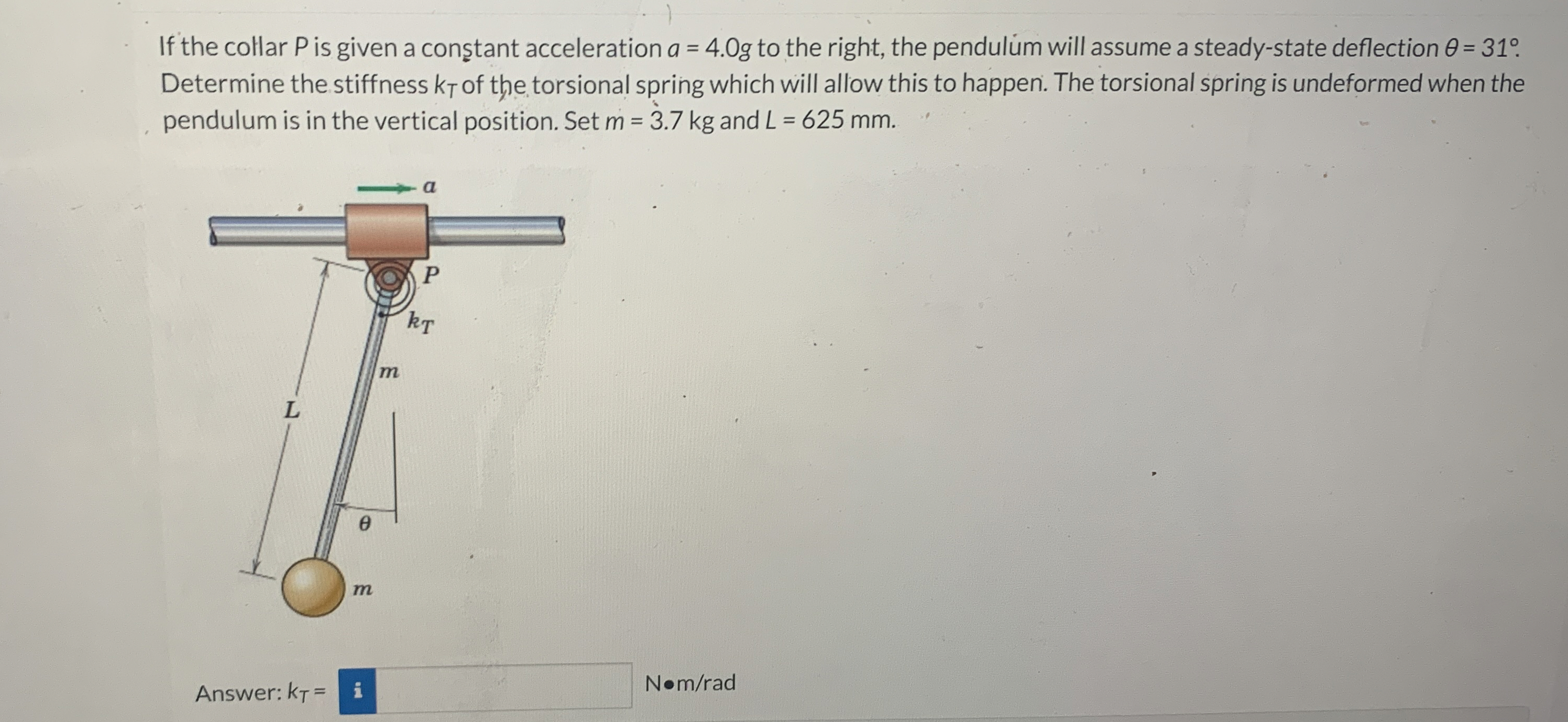 If the collar P is given a constant acceleration