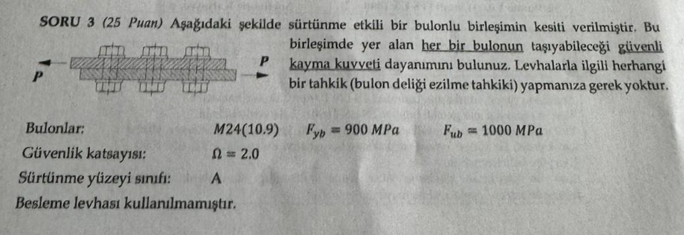 SORU 3 ( 2 5 Puan ) A a daki ekilde s rt nme