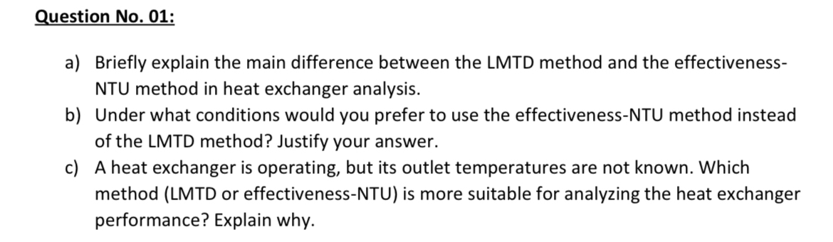 Question No . 0 1 : a ) Briefly explain the main