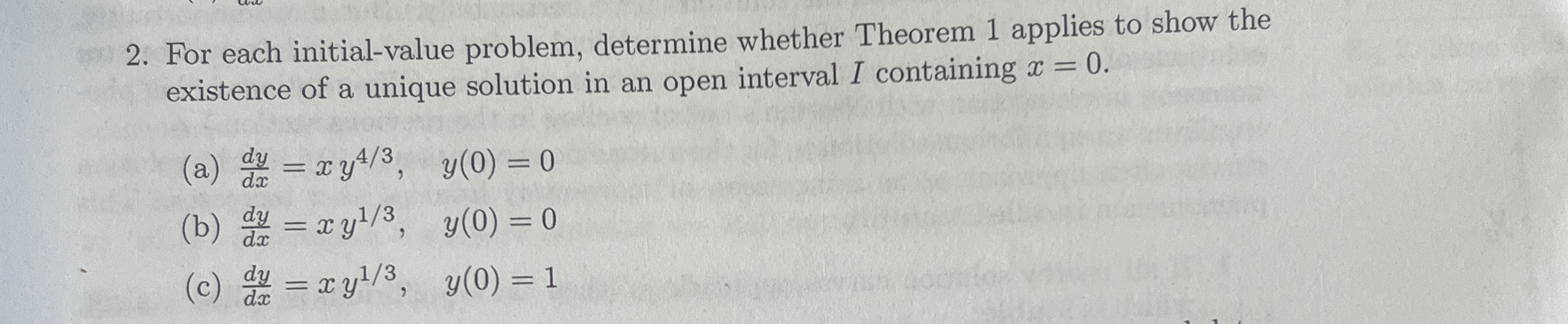 For each initial - value problem, determine