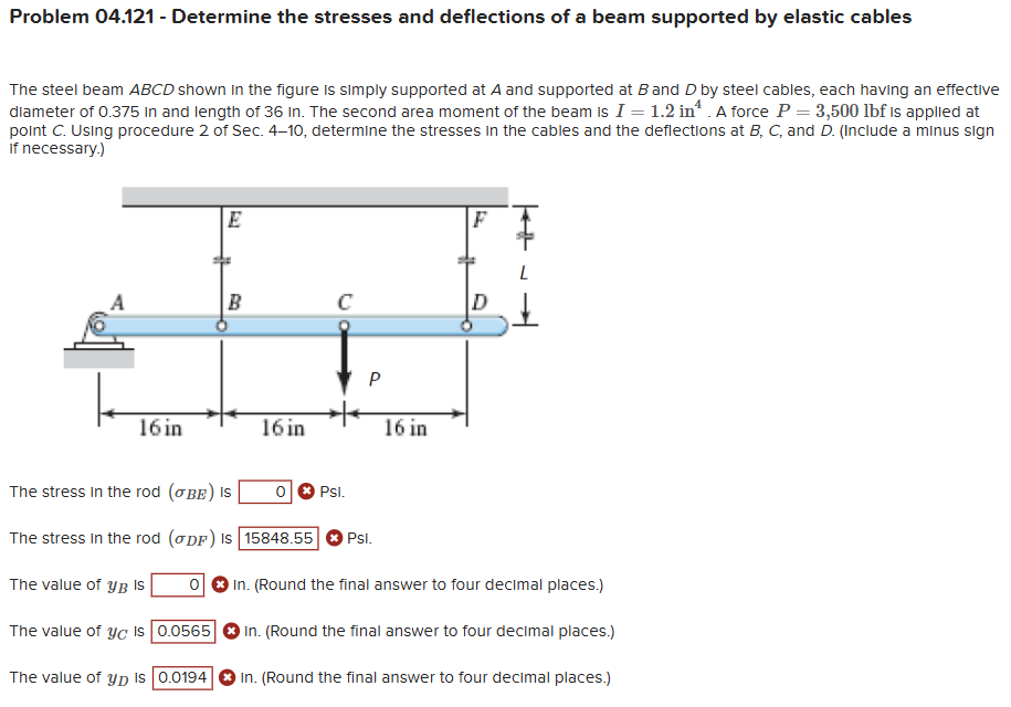 Problem 0 4 . 1 2 1 - Determine the stresses and