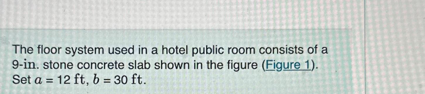 The floor system used in a hotel public room