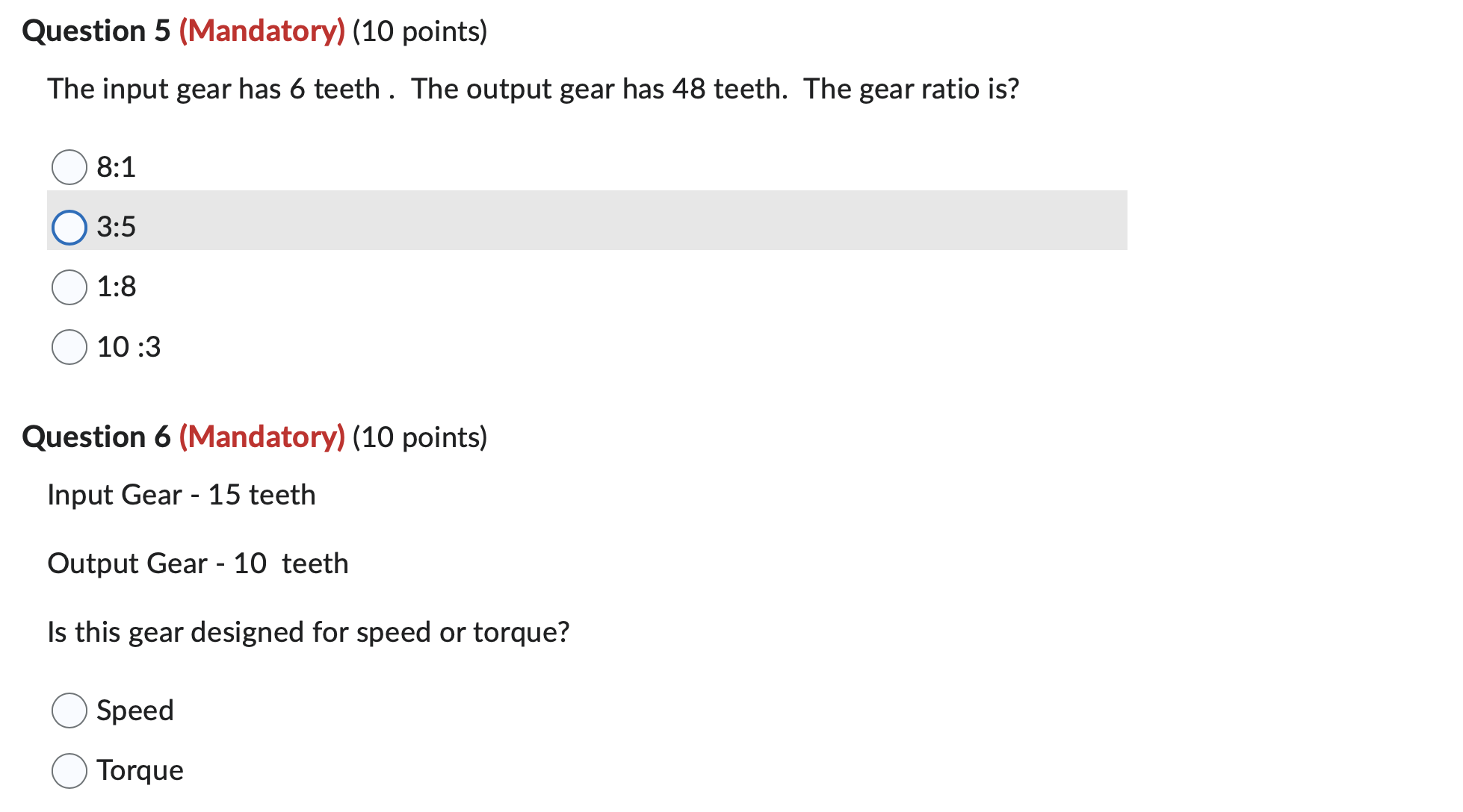 Question 5 ( Mandatory ) ( 1 0 points ) The input
