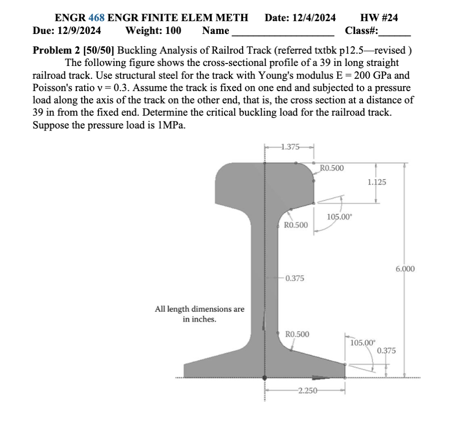 Due: ( 1 2 ) / ( 9 ) ( ) / ( 2 0 2 4 ) Weight: 1