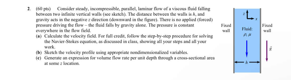 ( 6 0 pts ) Consider steady, incompressible,