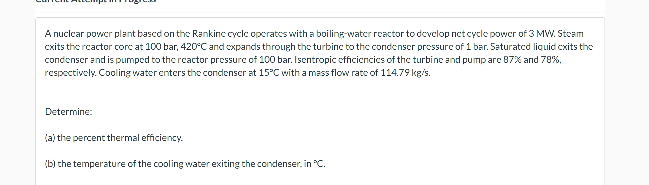 A nuclear power plant based on the Rankine cycle