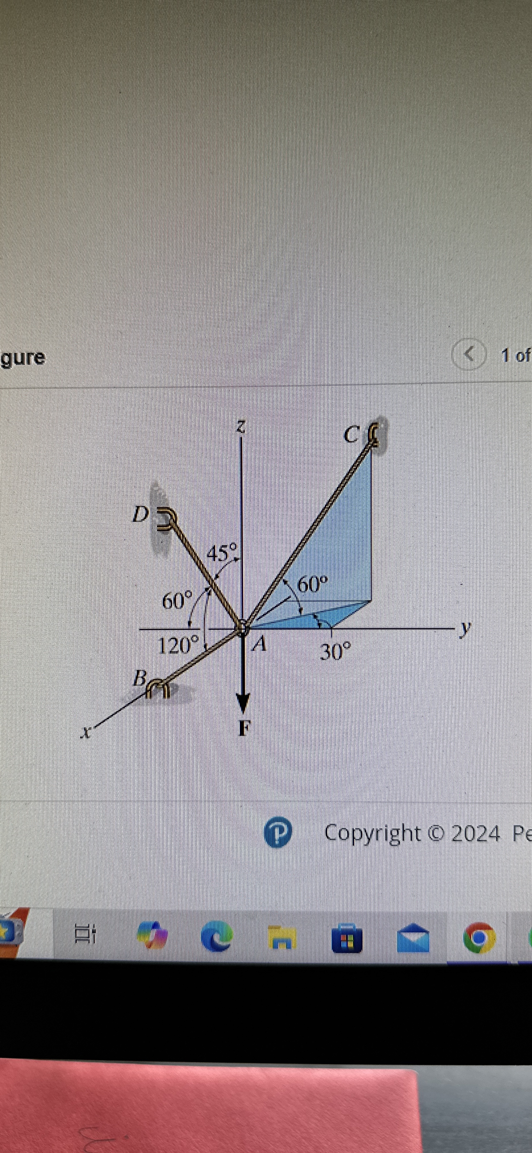 gure 1 of 1 determine the tensions AB , AC , and