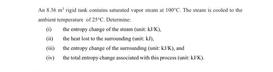 An 8 . 3 6 m 3 rigid tank contains saturated