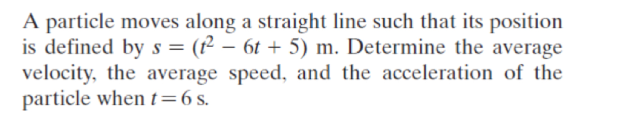 A particle moves along a straight line such that
