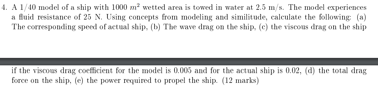 if the viscous drag coefficient for the model is