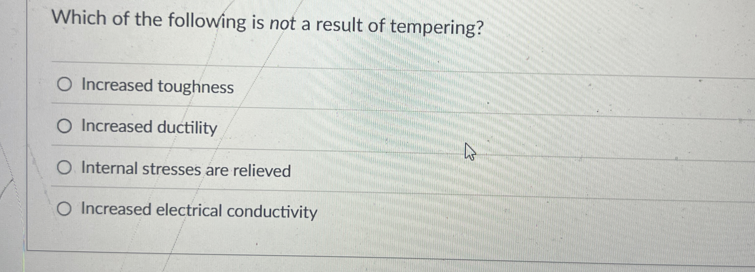 Which of the following is not a result of