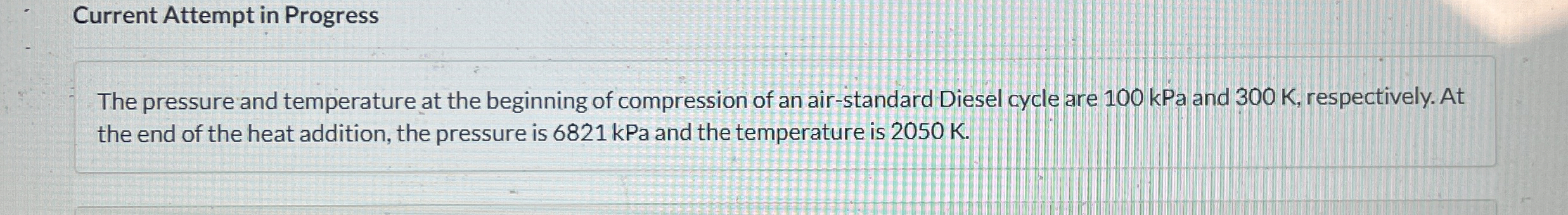 Current Attempt in Progress The pressure and