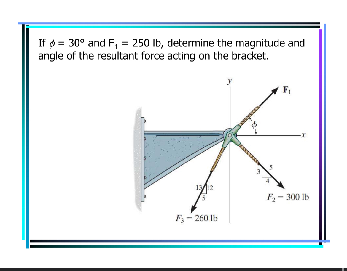 If = 3 0 and F 1 = 2 5 0 l b , determine the