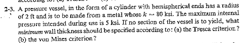 2 - 3 . A pressure vessel, in the form of a