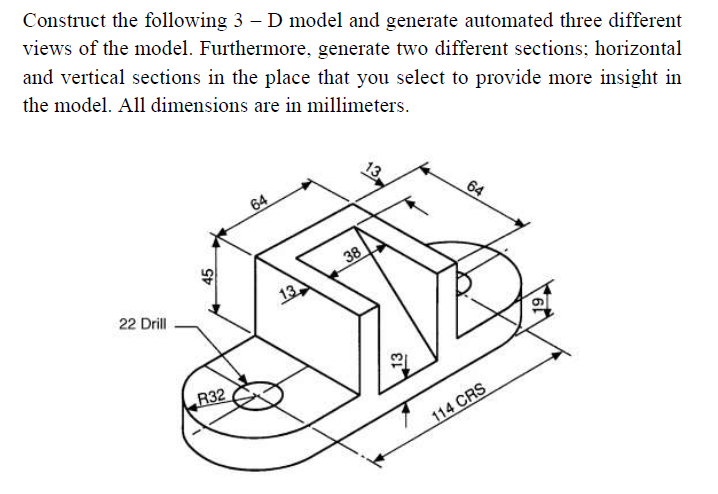 Construct the following \ ( 3 - \ mathrm { D } \