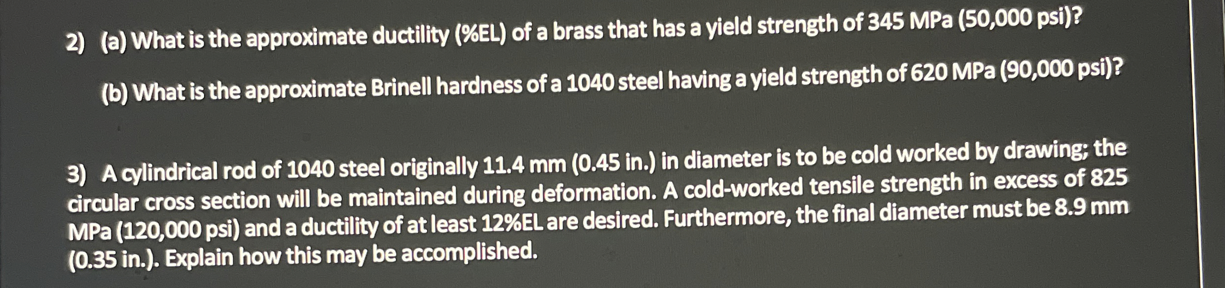 ( a ) What is the approximate ductility ( % EL )