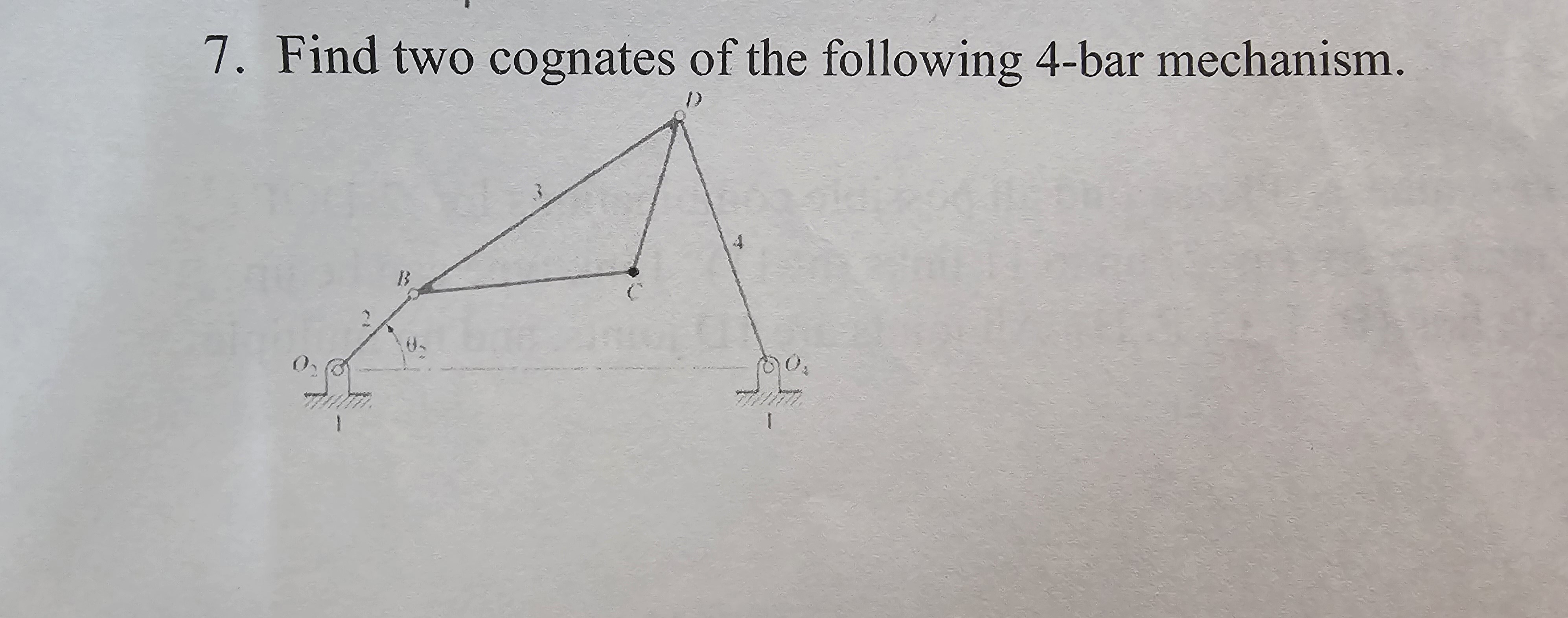 Find two cognates of the following 4 - bar